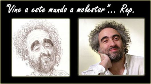 El reconocido humorista gráfico de Pagina 12, Miguel Rep en Monte Caseros