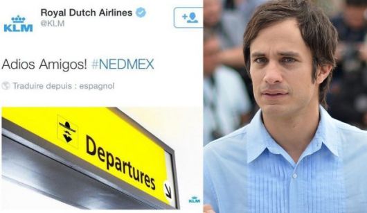 García Bernal, furioso con una aerolínea holandesa