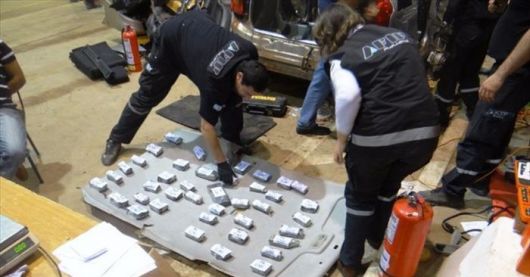  AFIP secuestra 12 kilos de cocaina y armas de falsos peregrinos