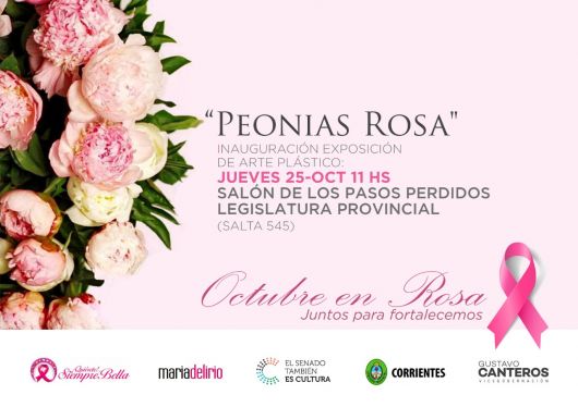 El Senado de Corrientes organiza la muestra “Peonías Rosas”.
